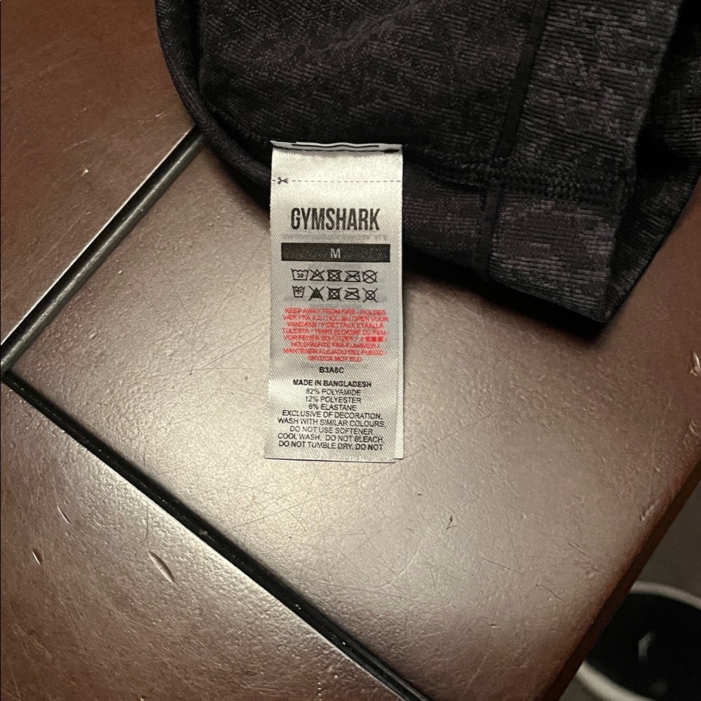 Gymshark Black animal print Textured High-Rise Leggings - Picture 4 of 4